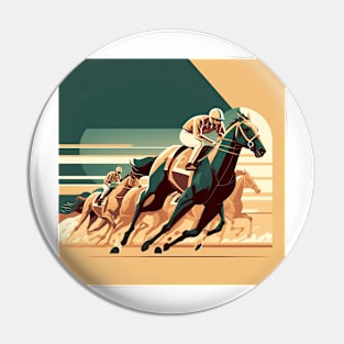 Art Deco Style Horse Racing Pin