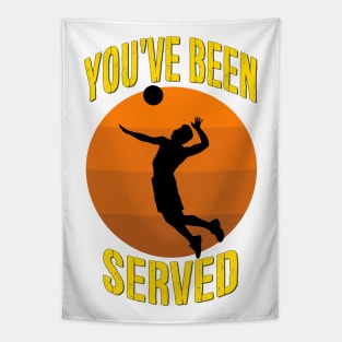 You've Been Served - Men's Volleyball Design Tapestry