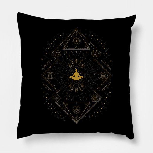 Meditation | Platonic Solids Pillow by CelestialStudio