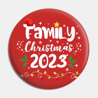 Matching Happy Family Christmas 2023 Holiday Season Reunion Pin