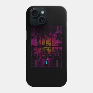 Ankara, Turkey City Map Typography - Neon Phone Case