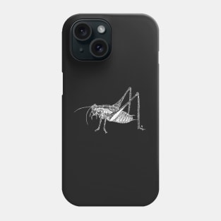 Bush Cricket (White) Phone Case