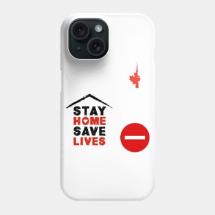 Stay Home Save Lives with KlubNocny logo Phone Case