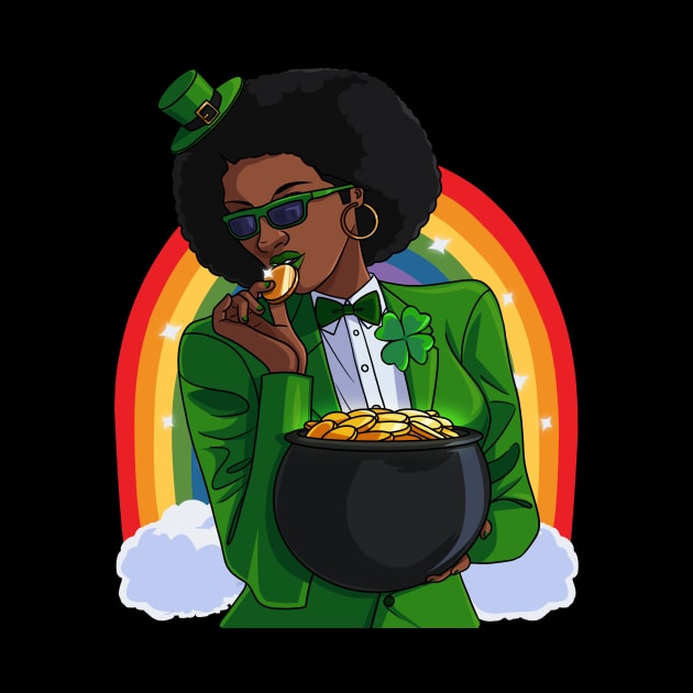 African American Leprechaun St. Patricks Day by Noseking