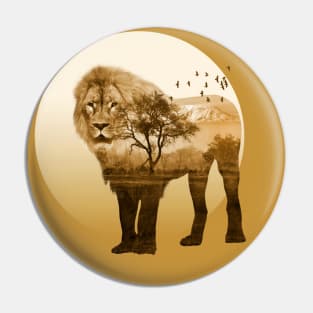 Lion Wild Animal Safari Africa Jungle World Nature Wildlife Pin