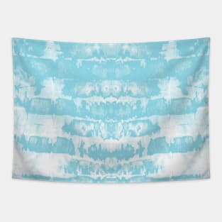 Light Blue Tie-Dye Symmetry Tapestry