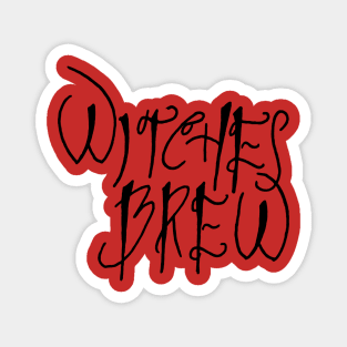 Retro Witches Brew Lettering Magnet