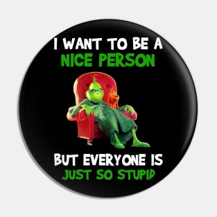 Funny Grinch Christmas Grinch Funny Gift Grinchmas Grinch Lovers Pin