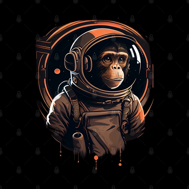 Astronaut Baby Monkey by AI INKER