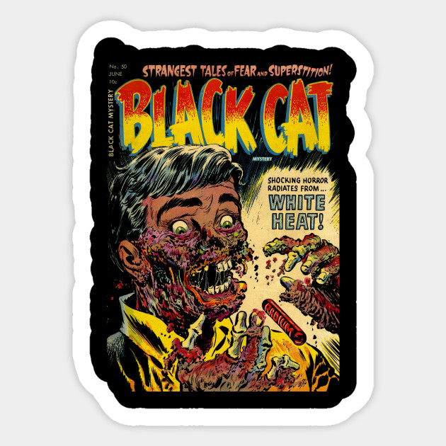 Black Cat Mystery 50 Radium Sticker Teepublic