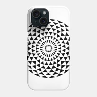 Mandala Torus Black White Phone Case