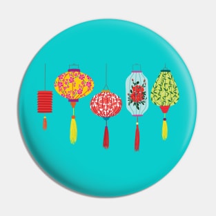 Vietnamese lanterns Pin