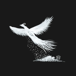 White Phoenix raising from the ashes T-Shirt