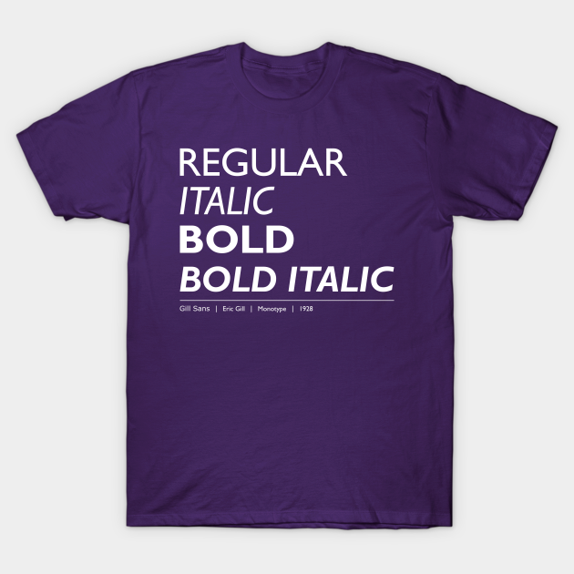 Discover Gill Sans Font - Font - T-Shirt