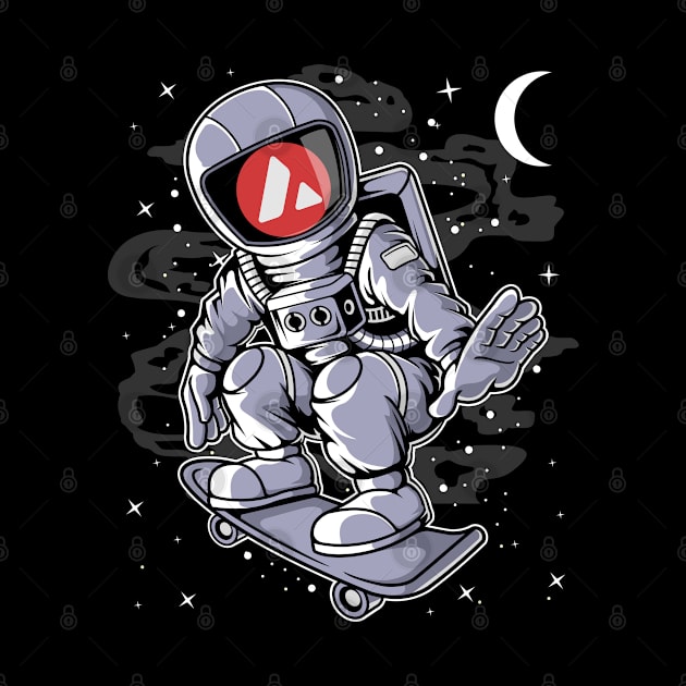 Astronaut Skate Avalanche AVAX Coin To The Moon Crypto Token Cryptocurrency Blockchain Wallet Birthday Gift For Men Women Kids by Thingking About