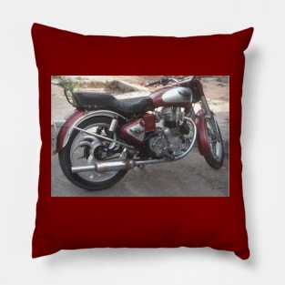 Vintage Retro Motorcycle Pillow