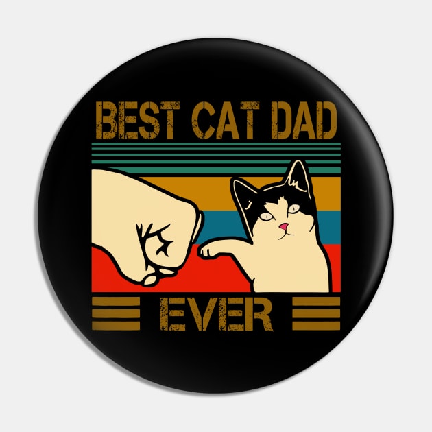 Vintage Best Cat Dad Ever Funny Gift Idea Pin by karascom