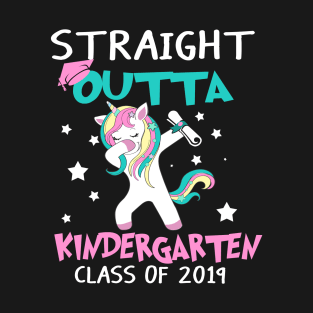 Straight Outta Kindergarten Class Of 2019 Graduation T-Shirt