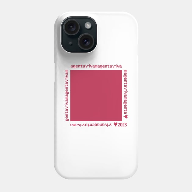 Viva Magenta Color of the Year 2023 Swatch Phone Case by ellenhenryart