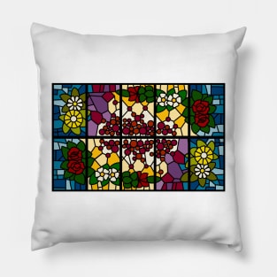 Modernist Stained Glass Window Pillow