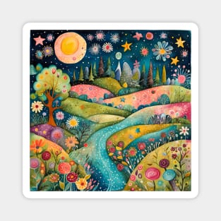 Dreaming of Flowers in the Sky Magnet