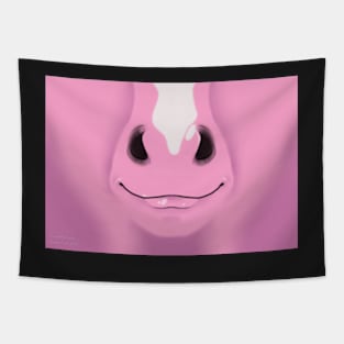 Pink Stripe Horse Face Tapestry