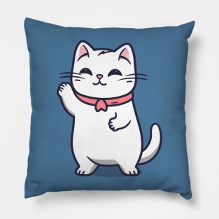 Adorable Cat Waving Pillow