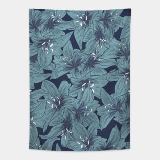 Gulf Stream Blue Lilies Tapestry