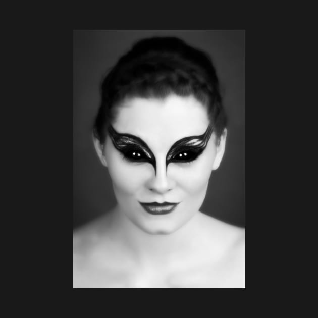 Girl with Black Swan style makeup on eyes. by victorhabbick
