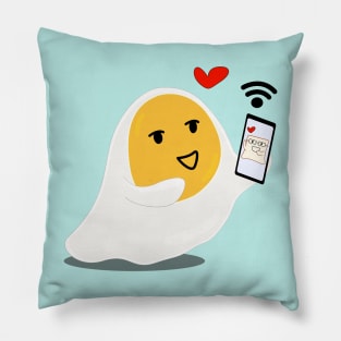 Couple Video call What The Egg Pillow