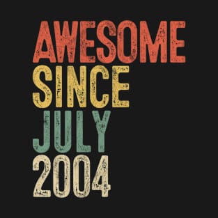 Awesome Since July 2004 16th Birthday Gifts 16 Year Old T-Shirt