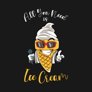 Ice Cream Cool Summer Vacation Glasses T-Shirt