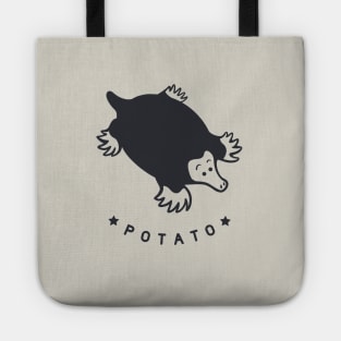 Chonky mole. minimal art of a cute furry potato in dark ink Tote