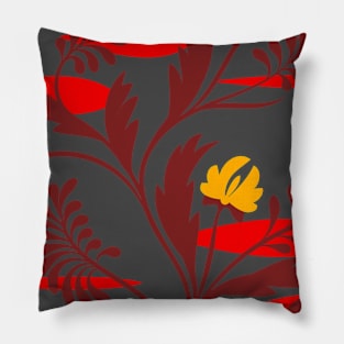 Abstract folk floral art. Flowers print, poster. Pillow