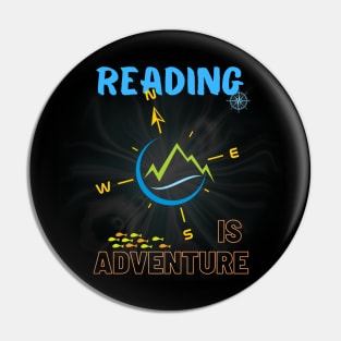 Reading Adventure Library Student Teacher Book Bookaholic Pin