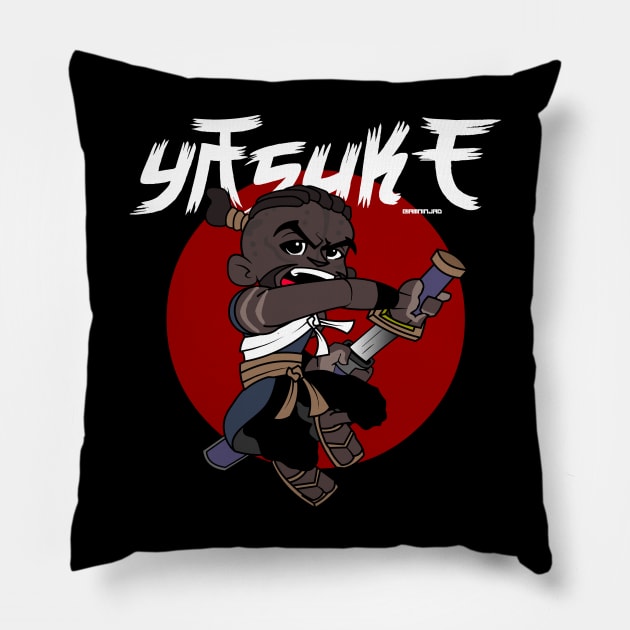 Black Samurai Pillow by IamNinjaD