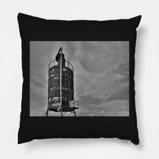 Rusted Industrial Tank b&w Pillow