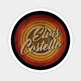 arjunthemaniac,circle retro fadedElvis Costello Magnet