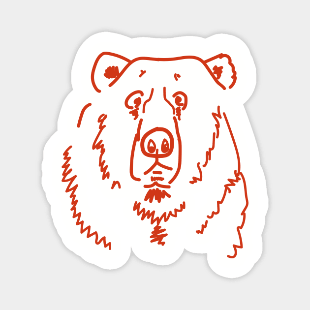Befuddled Bear Magnet by lou351007