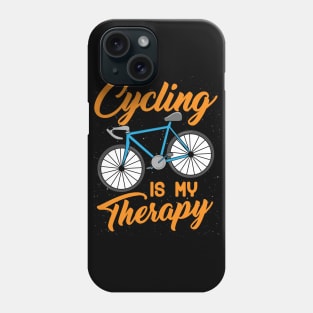 Cycling is my Therapy - Funny Biking Triathlon and Sports Gift Phone Case