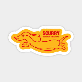 Miniature Dachshund SCURRY -Red- Magnet