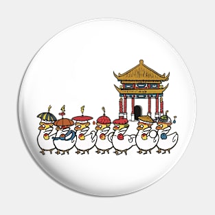 Peking Duck Parade, Chinese Cartoon Style Pin