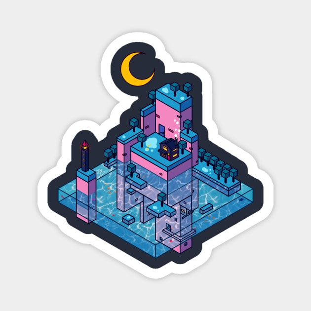 LoFi Island Magnet by seerlight