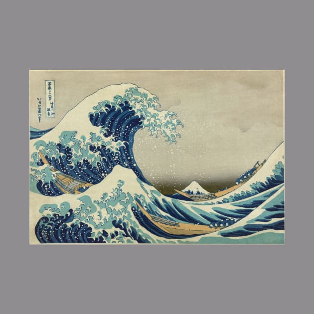 The Classic Japanese Great Wave off Kanagawa by Hokusai by podartist