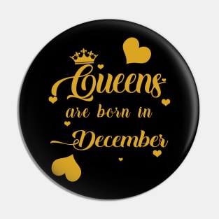 Queens Are Born In December Pin