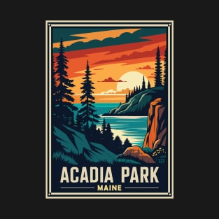 Retro Acadia National Park T-Shirt