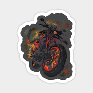 Traditional Monster Bike Magnet