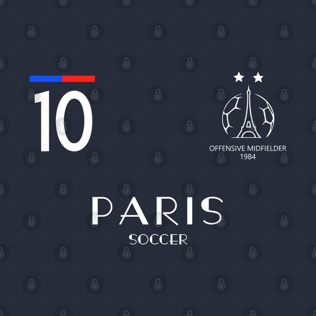 PARIS SOCCER Number 10 Offensive Midfielder Two Stars by French Salsa