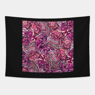 Magenta Flower Patch - Digitally Illustrated Flower Pattern for Home Decor, Clothing Fabric, Curtains, Bedding, Pillows, Upholstery, phone cases and stationary Tapestry