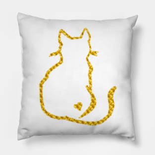 Golden Cat Pillow